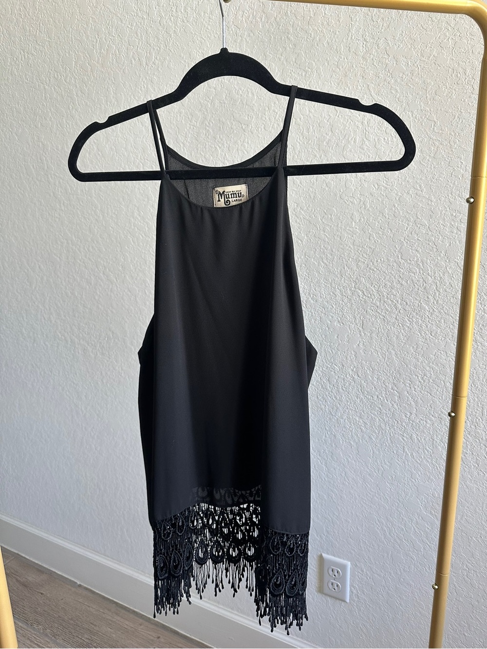 Show Me Your MUMU black trim top - L